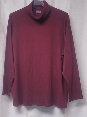 Lane Bryant Long Sleeve Maroon  Turtleneck  Plus Size 26/28
